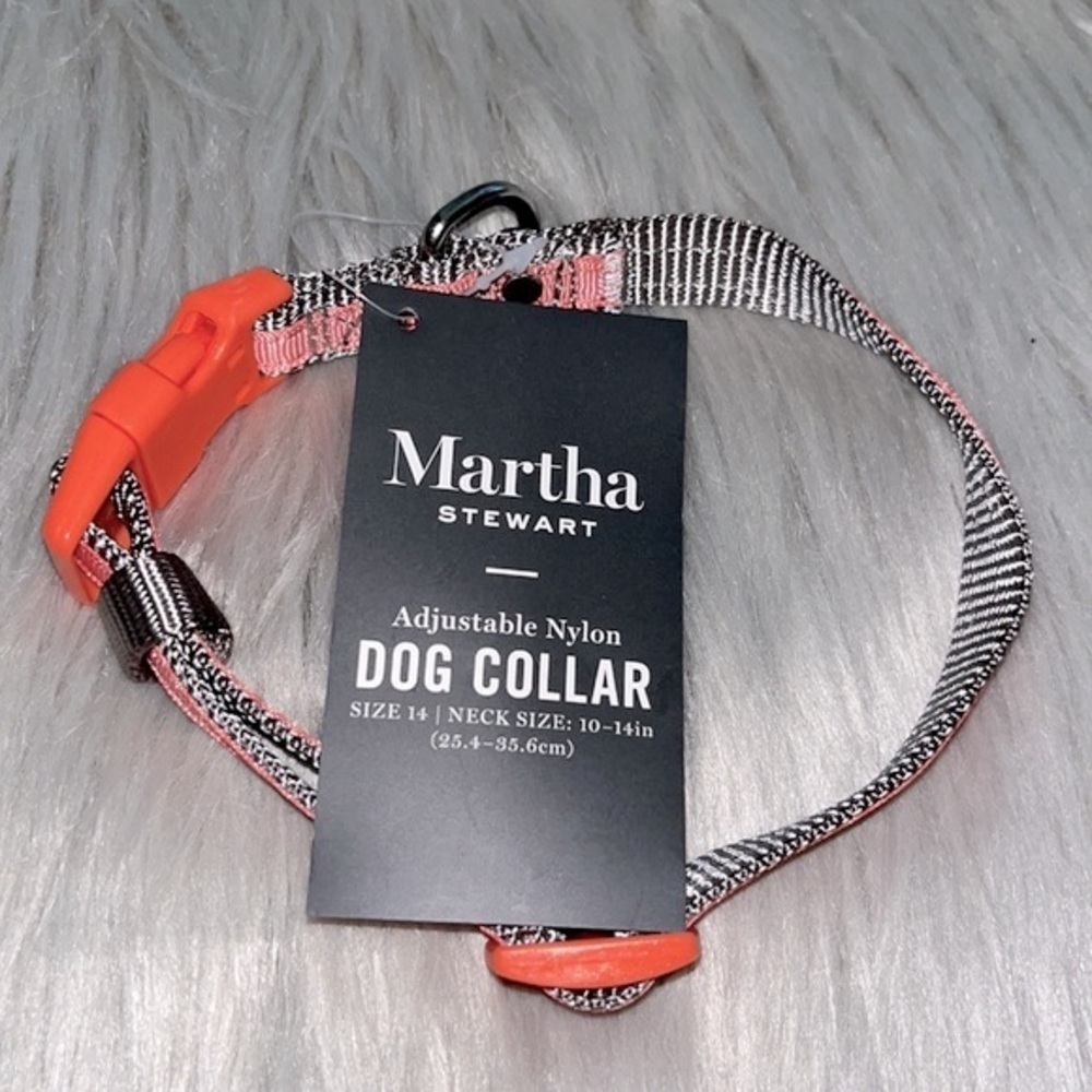 Martha Stewart Adjustable Nylon Dog Collar
